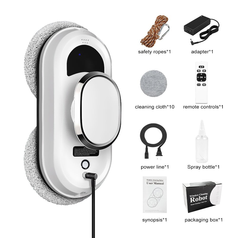 J - HCR - 01 PuRuiKai Electric Window Cleaner Robot - Strong Suction, Remote Control Smart Glass Cleaner for Windows, Tiles, Glass Doors - PuRuiKai