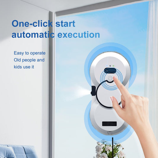 PuRuiKai HCR - 10 Robotic Window Cleaning Robot with Auto Spray & 10pcs microfiber cloths - PuRuiKai Online Store