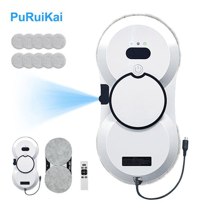 HCR - 10 Window Cleaning Robots with Water Spray | Electric Glass Cleaners - PuRuiKai