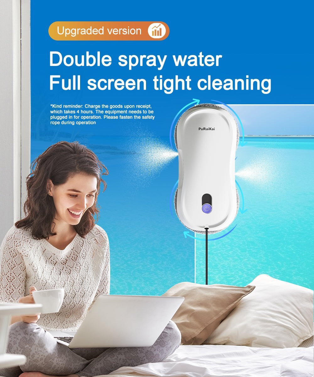 HCR - M8 Compact Dual - Spray Robot for Windows Cleaning | Puruikai Cleaning Robot Window - PuRuiKai