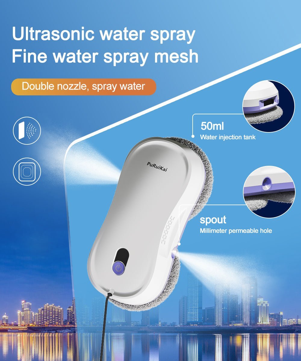 HCR - M8 Compact Dual - Spray Robot for Windows Cleaning | Puruikai Cleaning Robot Window - PuRuiKai