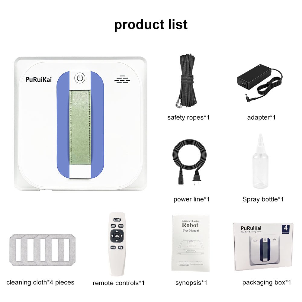 High - Efficiency PRK - 28 Intelligent Window Cleaning Robot with 4 Auto Spray - PuRuiKai