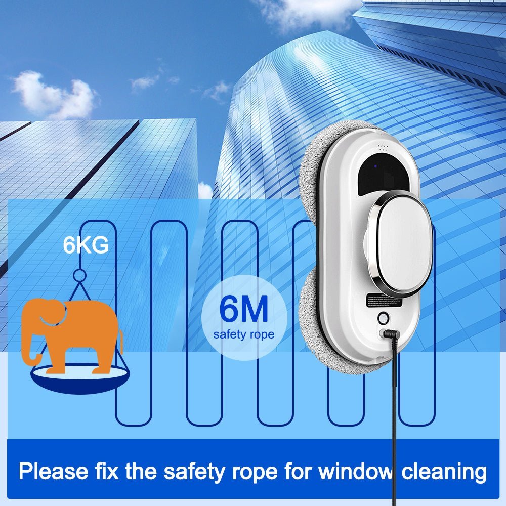 J - HCR - 01 PuRuiKai Electric Window Cleaner Robot - Strong Suction, Remote Control Smart Glass Cleaner for Windows, Tiles, Glass Doors - PuRuiKai
