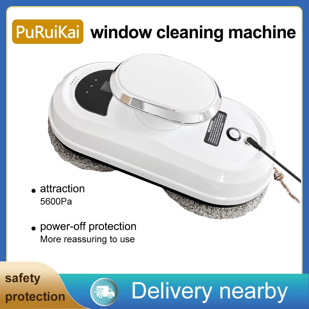 J - HCR - 01 PuRuiKai Electric Window Cleaner Robot - Strong Suction, Remote Control Smart Glass Cleaner for Windows, Tiles, Glass Doors - PuRuiKai