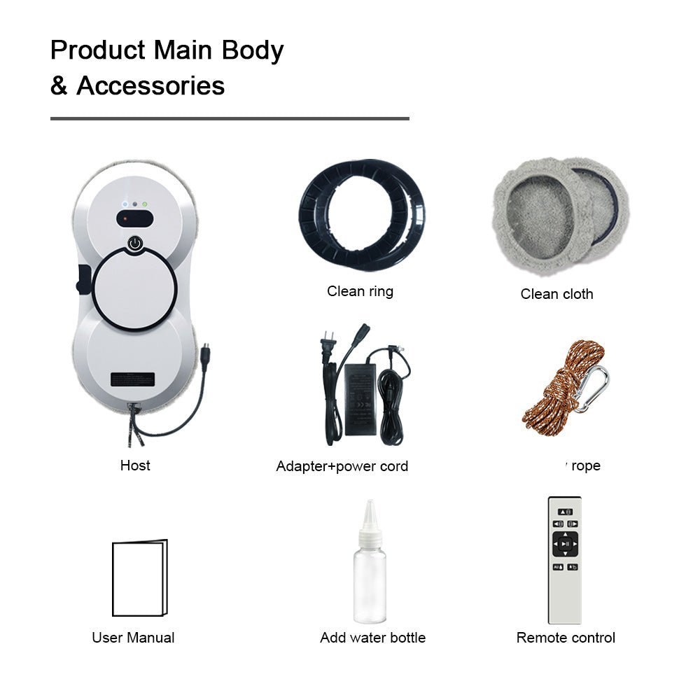 Robot lave vitre HCR - 10 ultra - fin – Nettoyeur vitre robot circulaire à pulvérisation simple - PuRuiKai